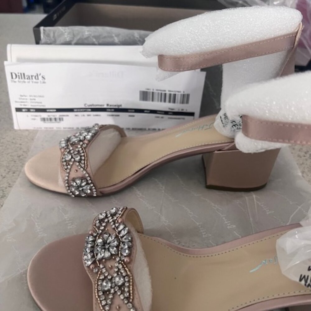 Betsy Johnson Mel Block Shoe - Champagne Color